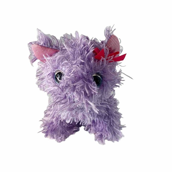 GANZ Planet Posh Plush Purple Dog Mitzy H12817 Fluffy Stuffed Animal 7 Inch HTF - Picture 1 of 10